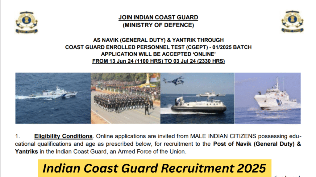 Indian Coast Guard Recruitment 2025