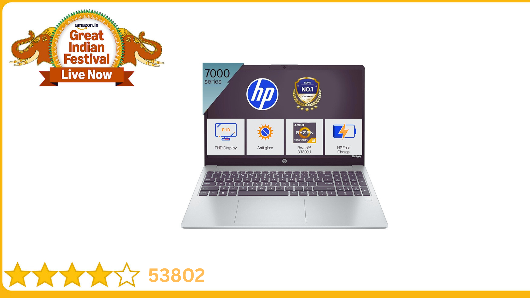 Hp Laptops Price in Amazon with Upto 60% Off Debit Card EMI