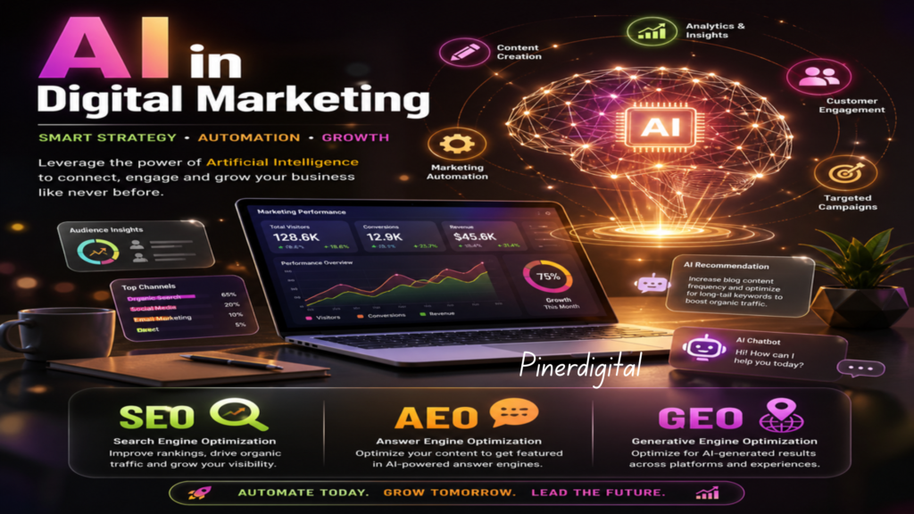 AI in Digital Marketing The Ultimate Guide SEO AEO, GEO