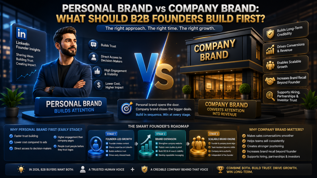 Personal Brand vs Company Brand: What Should B2B Founders