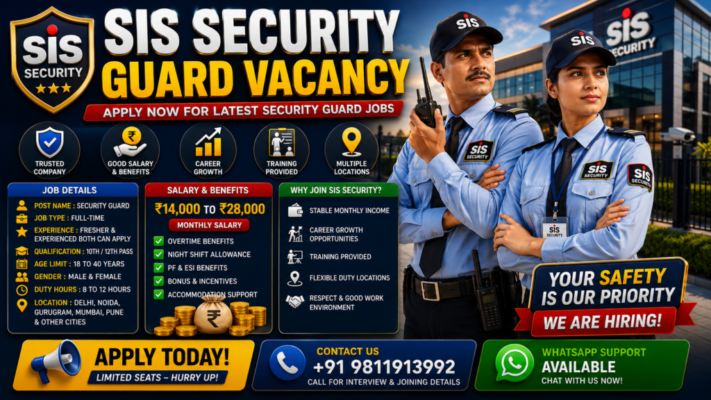SIS Security Guard Jobs Samalkha