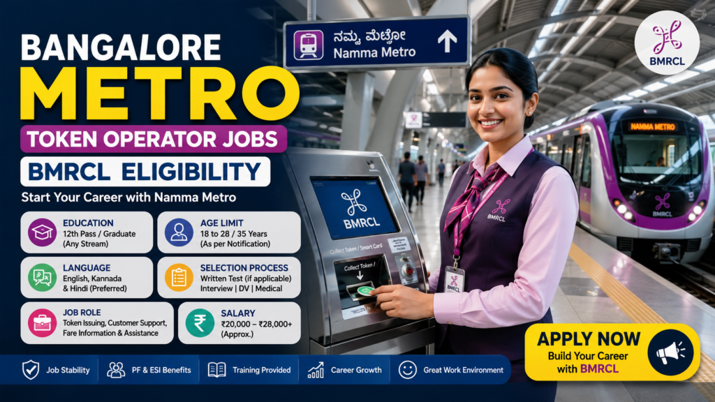 Bangalore Metro Token Operator Jobs 2026