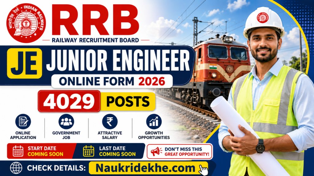 RRB Junior Engineer JE Recruitment 2026